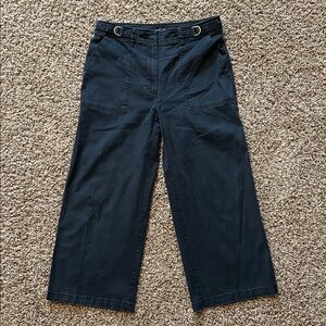 Black Utility Wide-Leg Capris – White House Black Market – Size 10